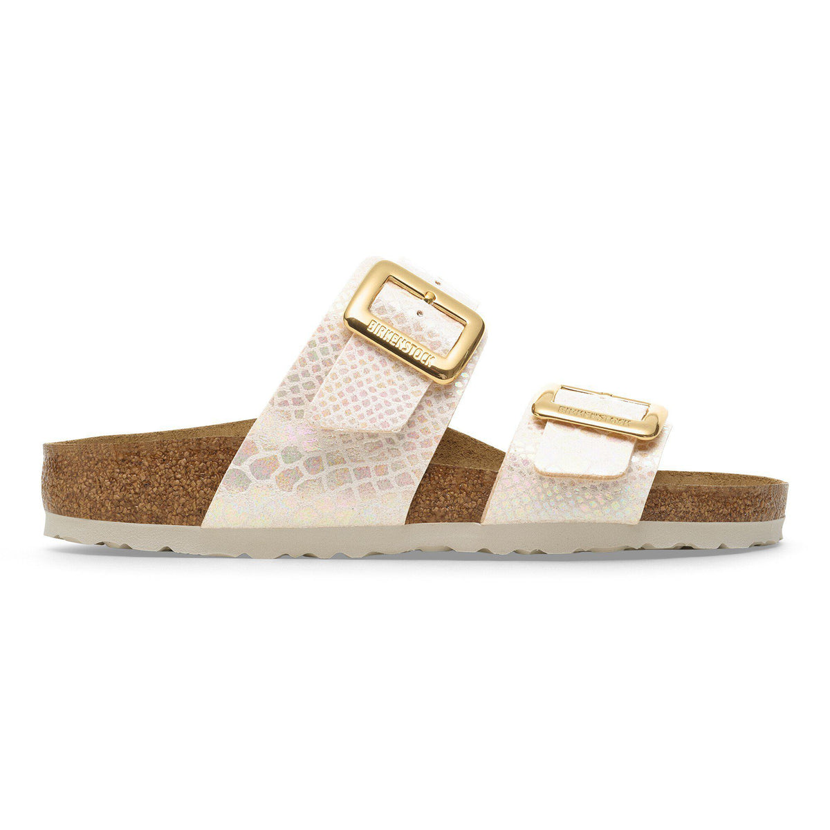 Sydney Luxe Buckle Synthetics in Color Shiny Snake Cream | Birkenstock