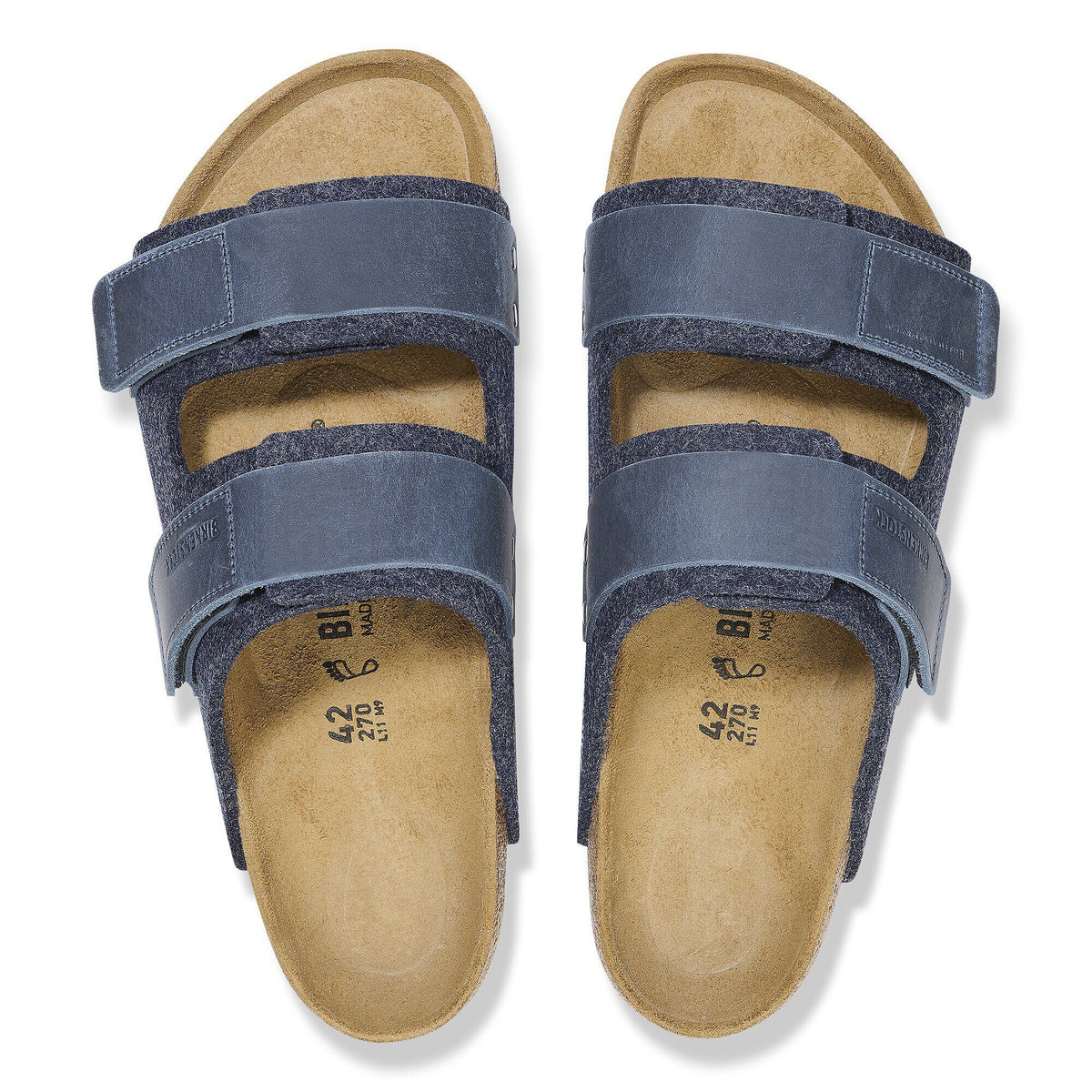 Uji Natural Leather-Felt in Color Midnight Blue | Birkenstock