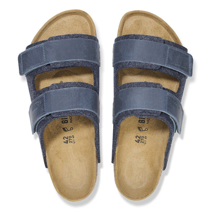 Uji Natural Leather-Felt in Color Midnight Blue | Birkenstock