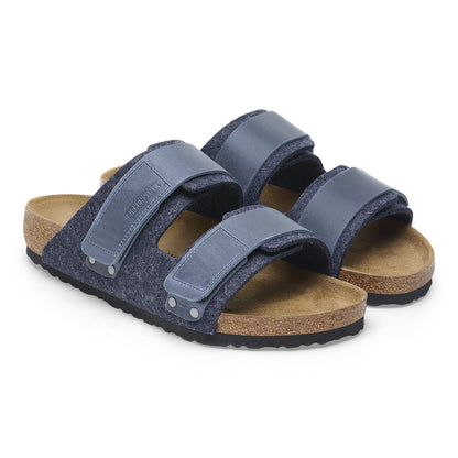 Uji Natural Leather-Felt in Color Midnight Blue | Birkenstock