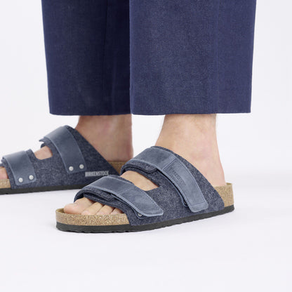 Uji Natural Leather-Felt in Color Midnight Blue | Birkenstock