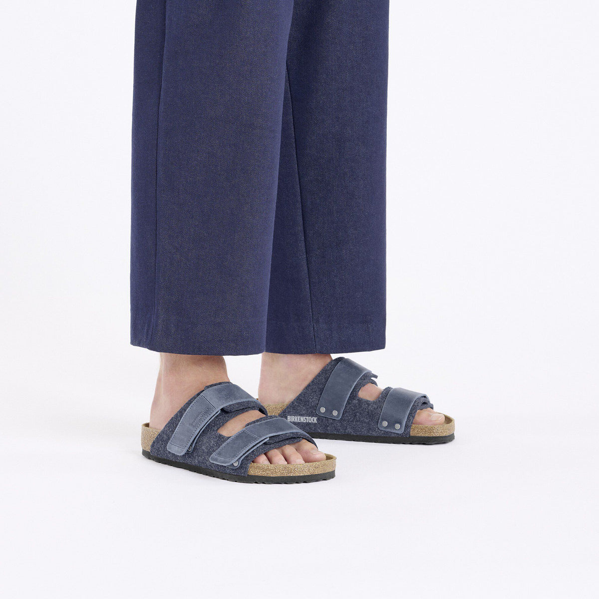 Uji Natural Leather-Felt in Color Midnight Blue | Birkenstock