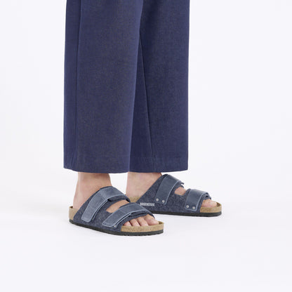 Uji Natural Leather-Felt in Color Midnight Blue | Birkenstock