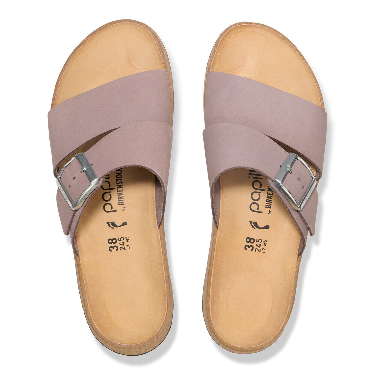 Almina Nubuck Leather in Color Faded Purple | Birkenstock
