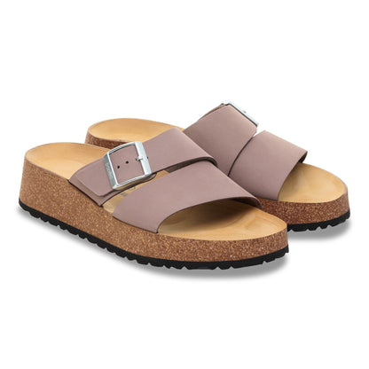 Almina Nubuck Leather in Color Faded Purple | Birkenstock