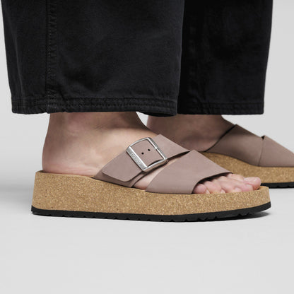 Almina Nubuck Leather in Color Faded Purple | Birkenstock