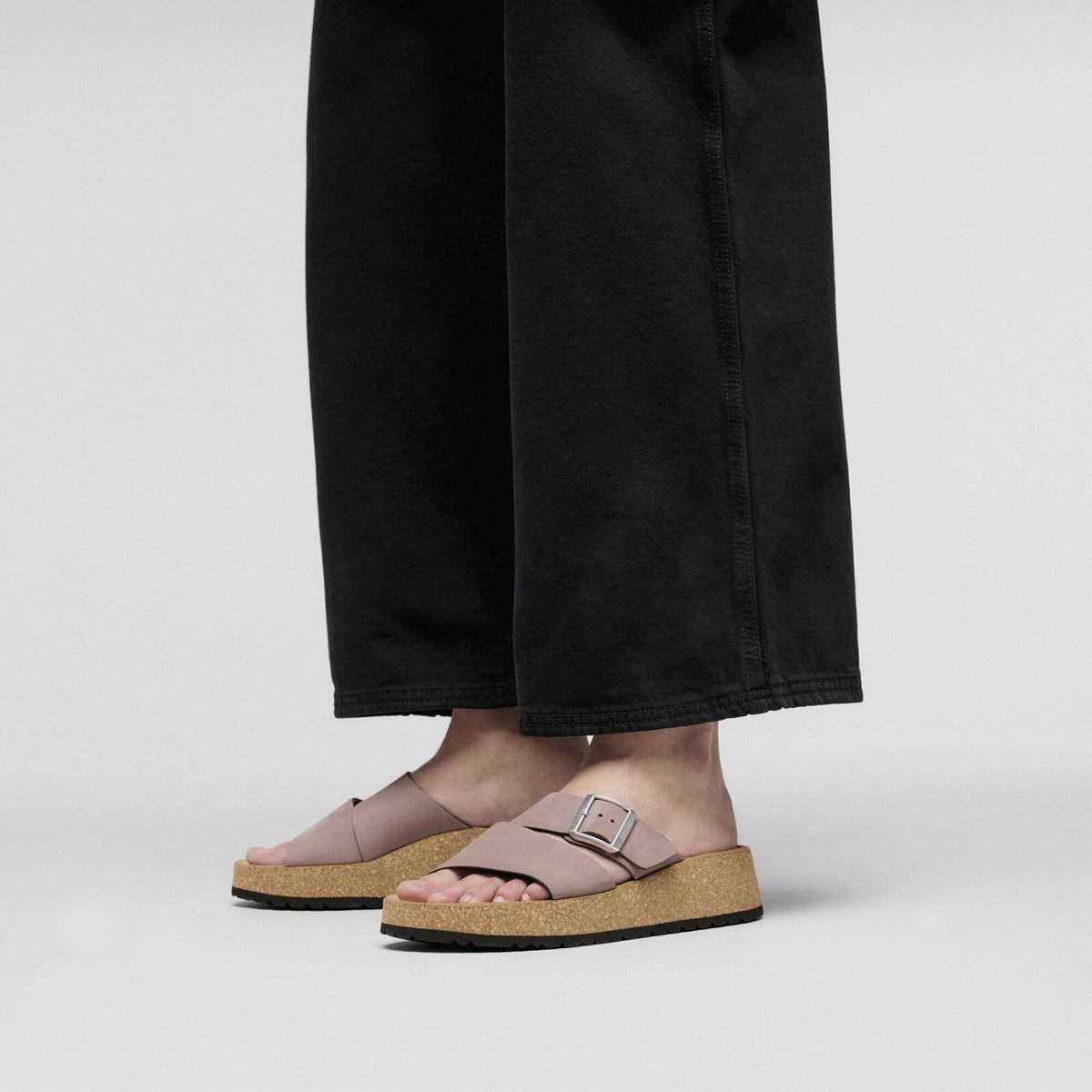 Almina Nubuck Leather in Color Faded Purple | Birkenstock
