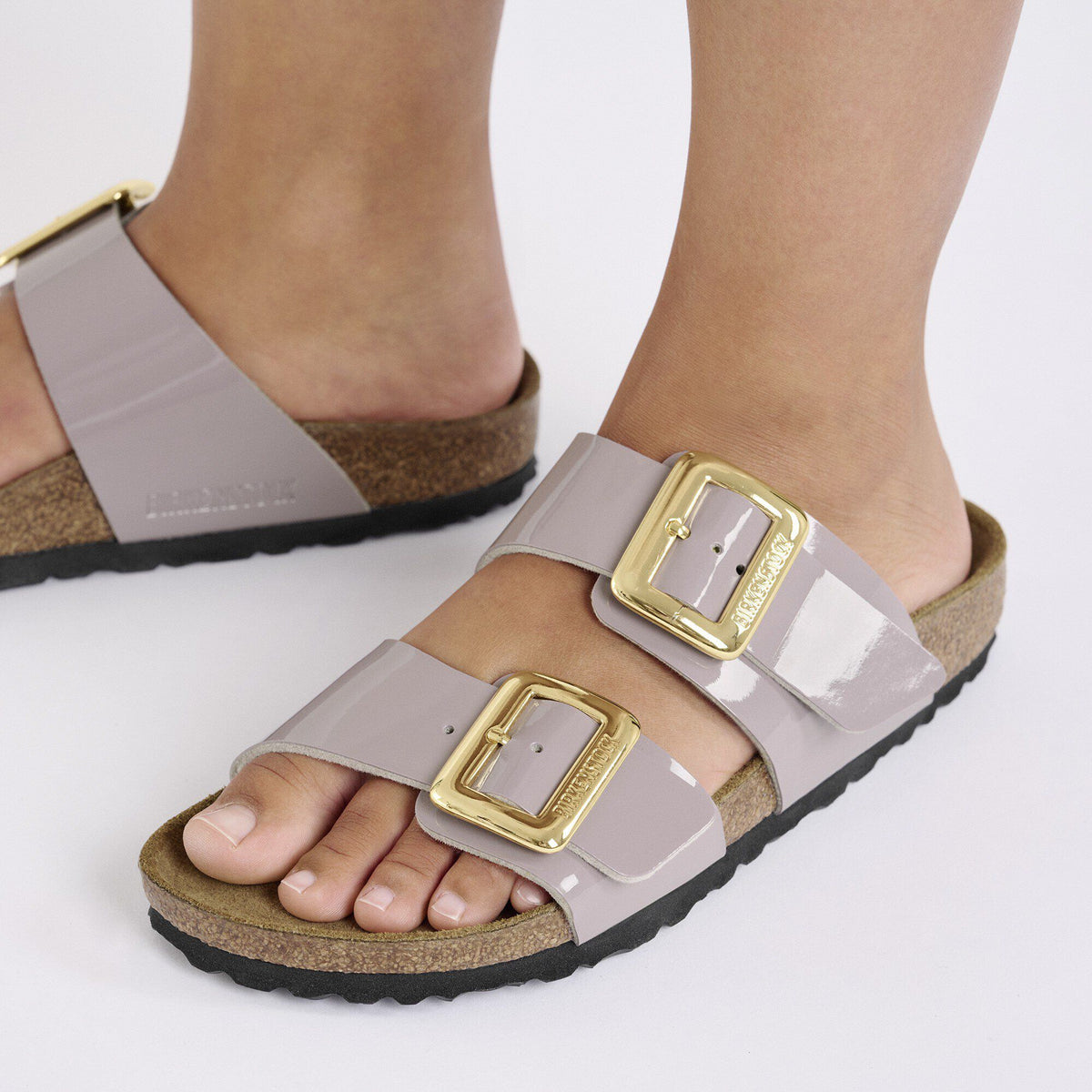 Sydney Luxe Buckle Birko-Flor Patent in Color Patent Faded Purple | Birkenstock