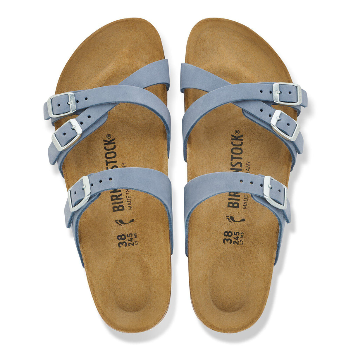 Franca Nubuck Leather in Color Stone Blue | Birkenstock