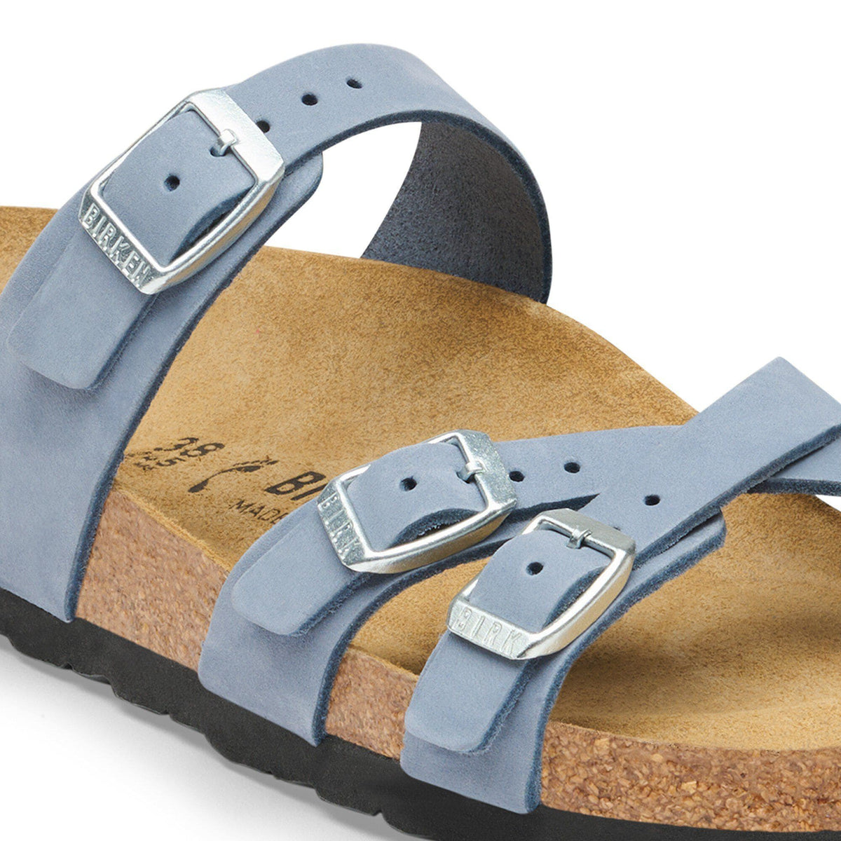 Franca Nubuck Leather in Color Stone Blue | Birkenstock