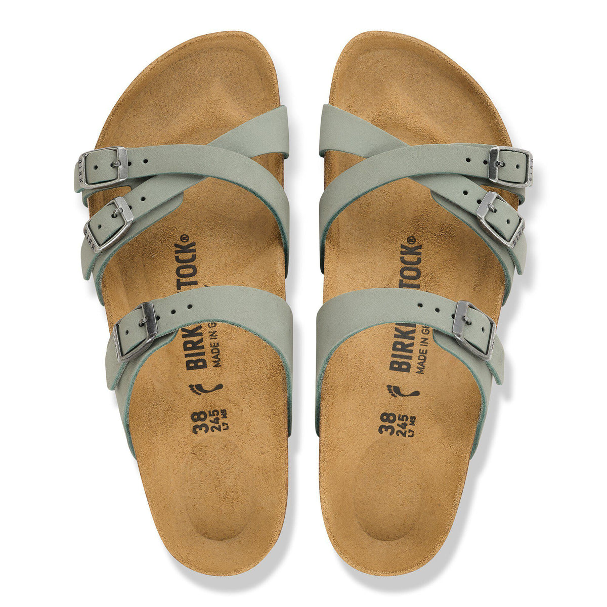 Franca Nubuck Leather in Color Pure Sage | Birkenstock