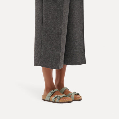 Franca Nubuck Leather in Color Pure Sage | Birkenstock