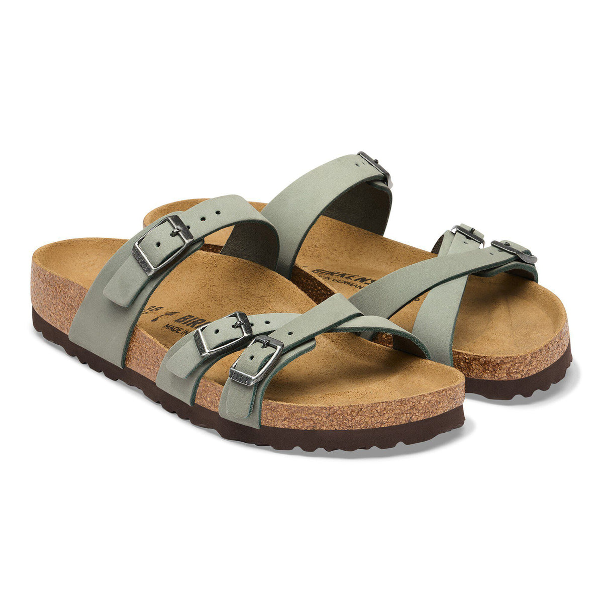 Franca Nubuck Leather in Color Pure Sage | Birkenstock