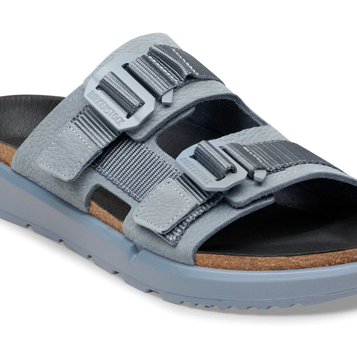 Shinjuku 2 Strap Leather-Textile in Color Basalt Gray | Birkenstock