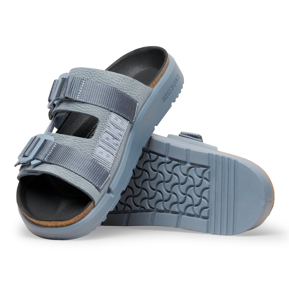Shinjuku 2 Strap Leather-Textile in Color Basalt Gray | Birkenstock