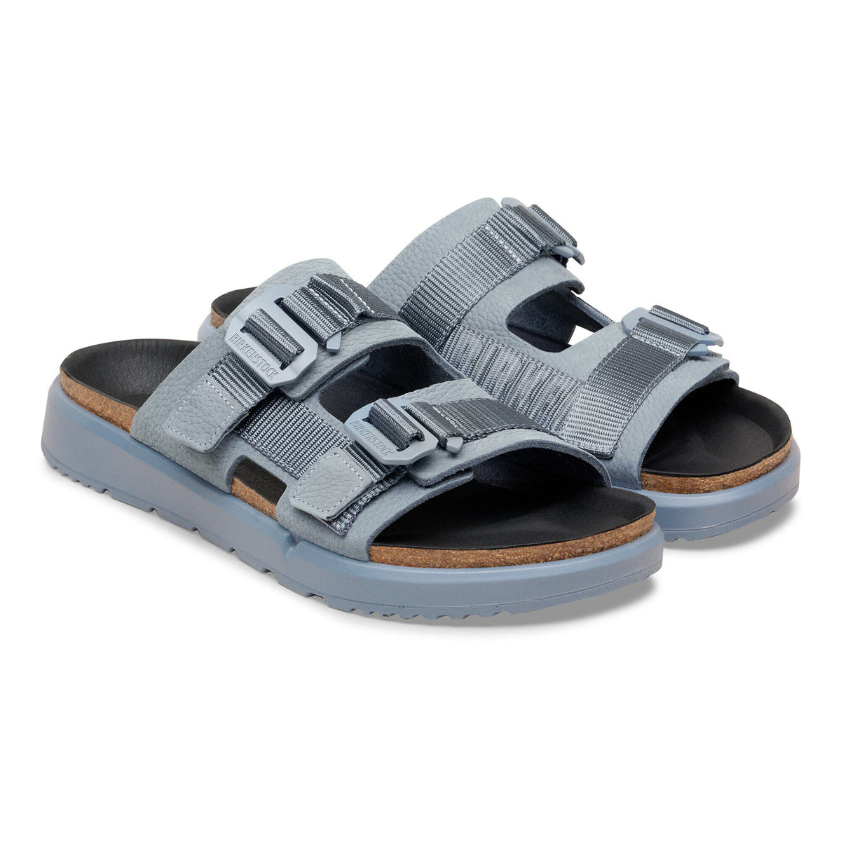 Shinjuku 2 Strap Leather-Textile in Color Basalt Gray | Birkenstock