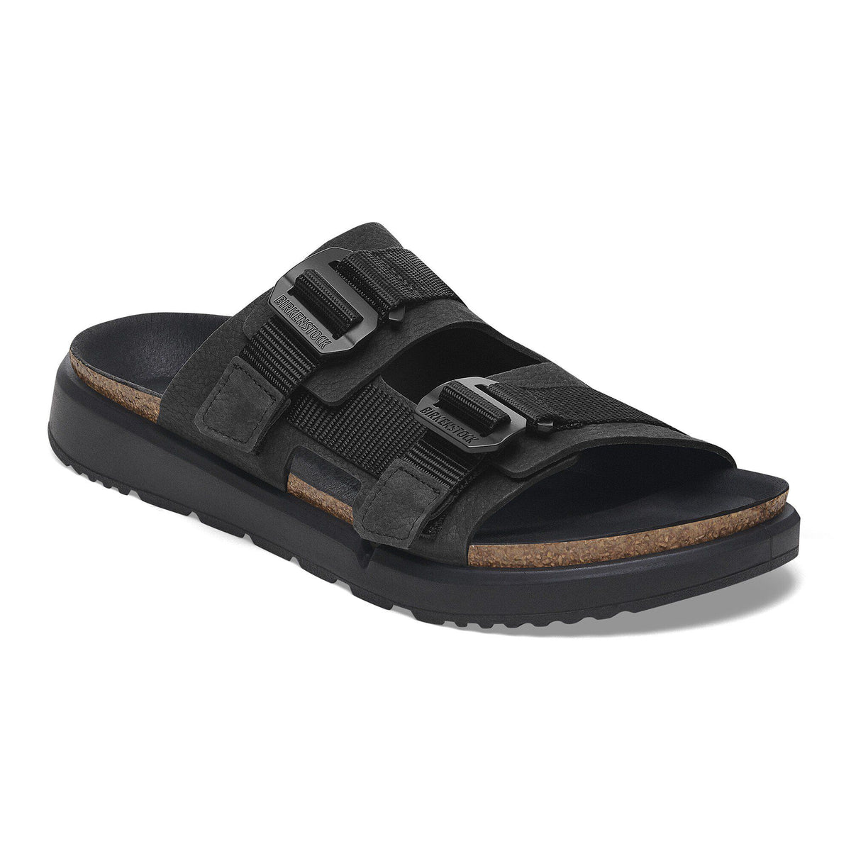 Shinjuku 2 Strap Leather-Textile in Color Black | Birkenstock