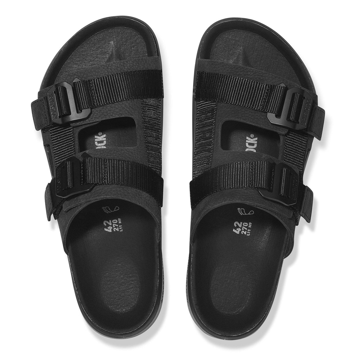 Shinjuku 2 Strap Leather-Textile in Color Black | Birkenstock