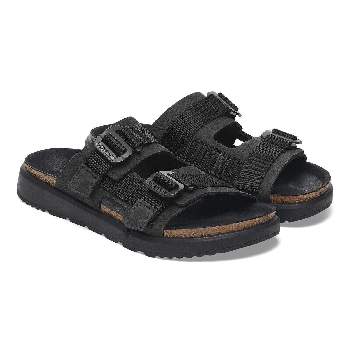 Shinjuku 2 Strap Leather-Textile in Color Black | Birkenstock
