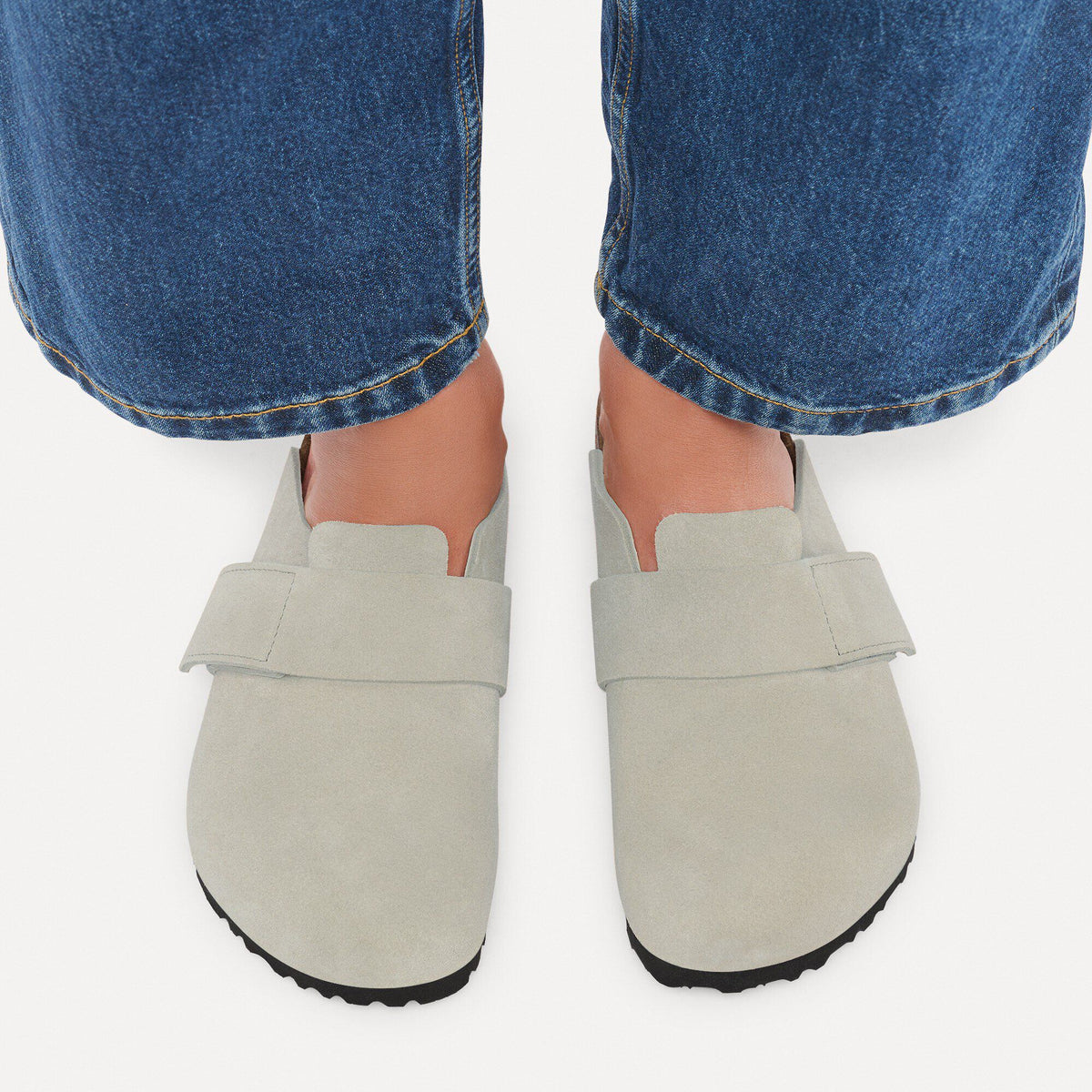Loma Suede Leather in Color Oyster | Birkenstock