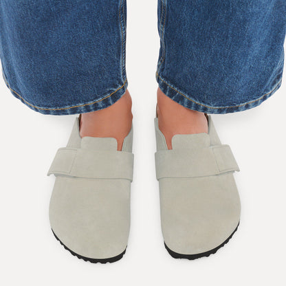 Loma Suede Leather in Color Oyster | Birkenstock