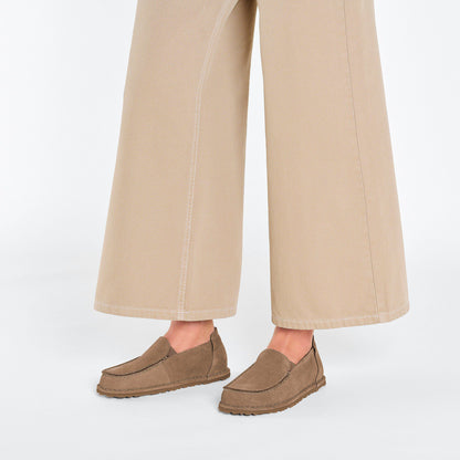 Utti Low Slip On Suede Leather in Color Gray Taupe | Birkenstock