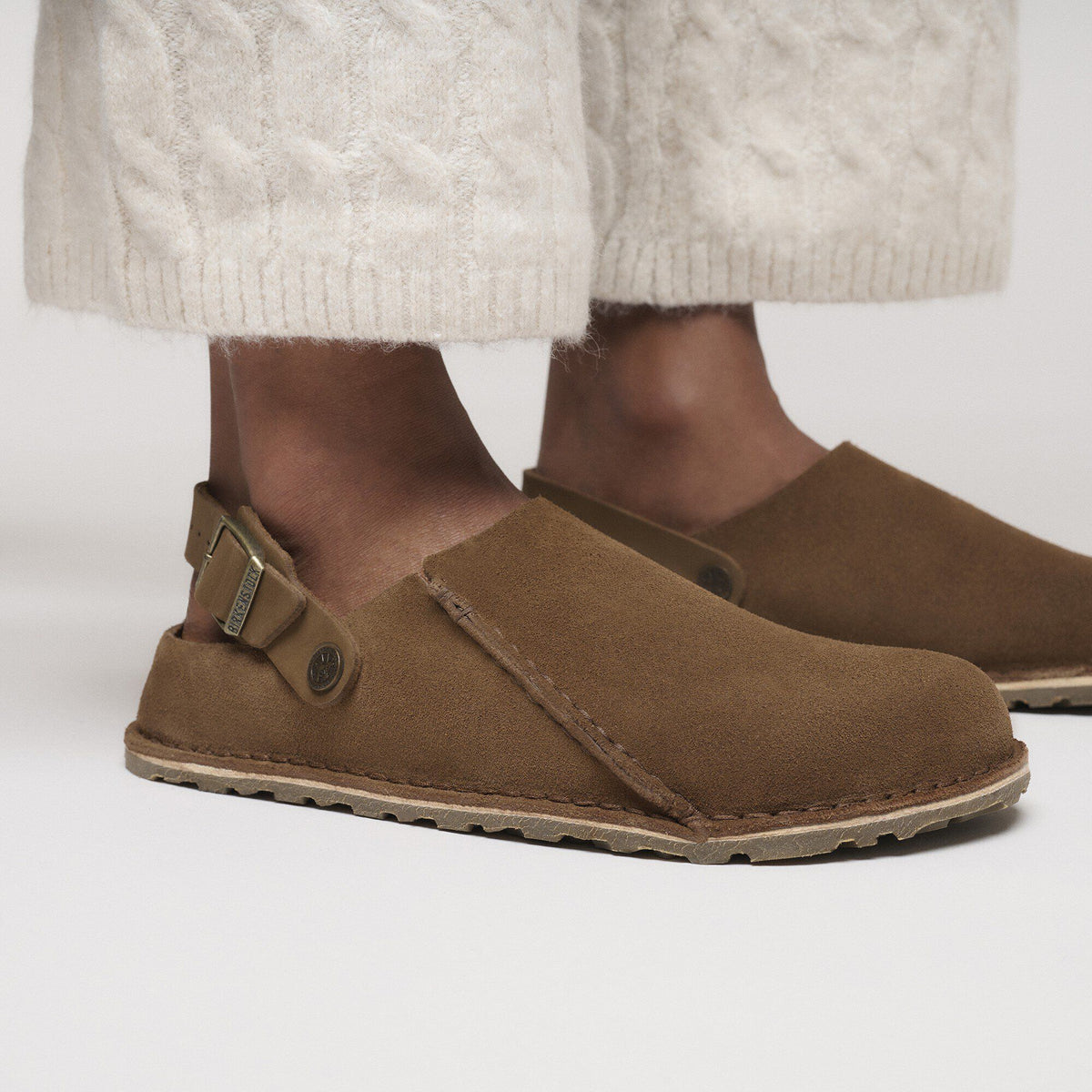 Lutry Premium Suede Suede Leather in Color Dark Tea | Birkenstock