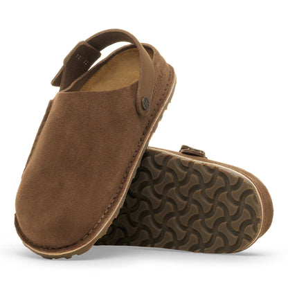 Lutry Premium Suede Suede Leather in Color Dark Tea | Birkenstock