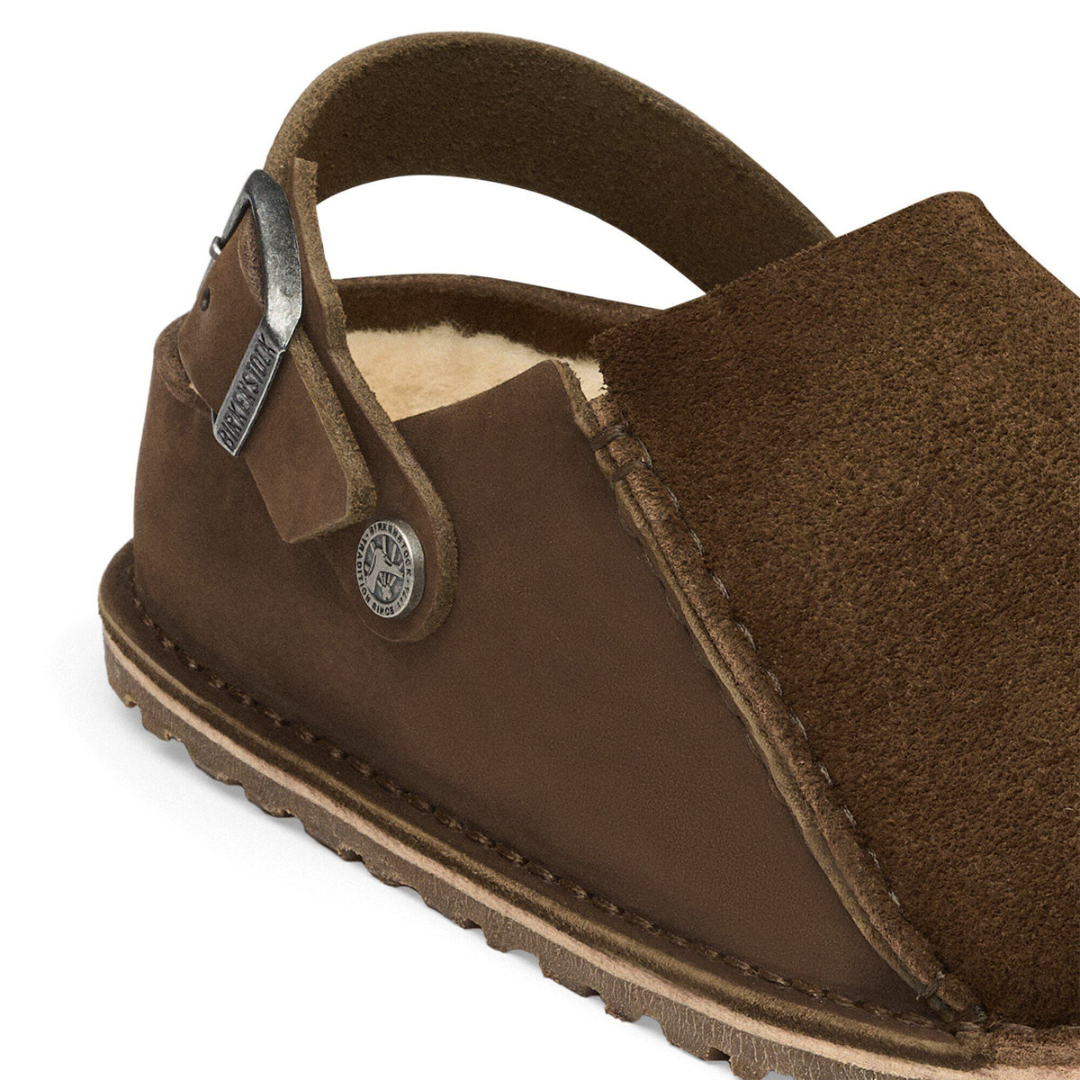 Lutry Premium Shearling Nubuck Leather/Suede in Color Carafe | Birkenstock