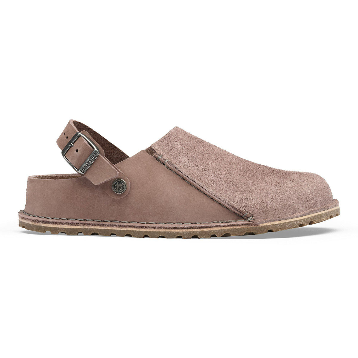 Lutry Premium Shearling Nubuck Leather/Suede in Color Faded Purple | Birkenstock