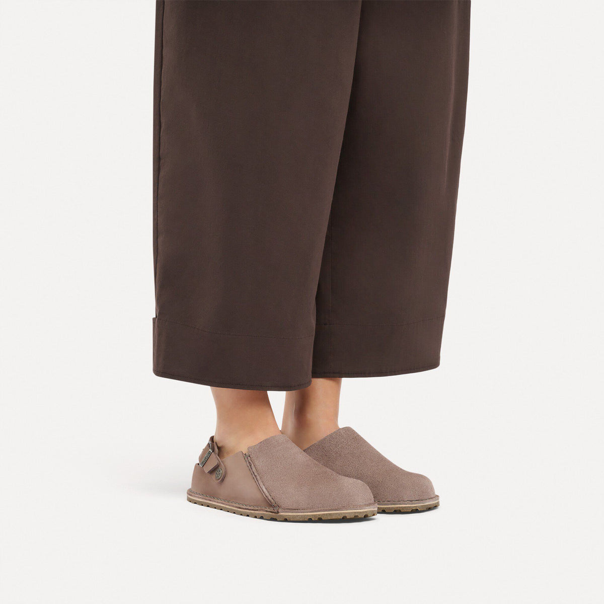 Lutry Premium Shearling Nubuck Leather/Suede in Color Faded Purple | Birkenstock