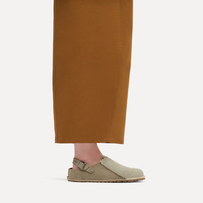 Lutry Premium Shearling Nubuck Leather/Suede in Color Taupe | Birkenstock