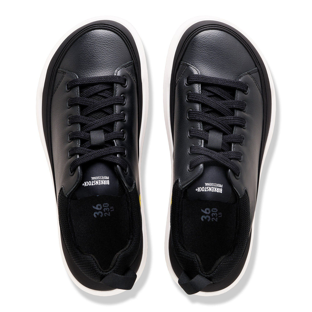 Melbourne PRO Natural Coated Leather in Color Black/White | Birkenstock