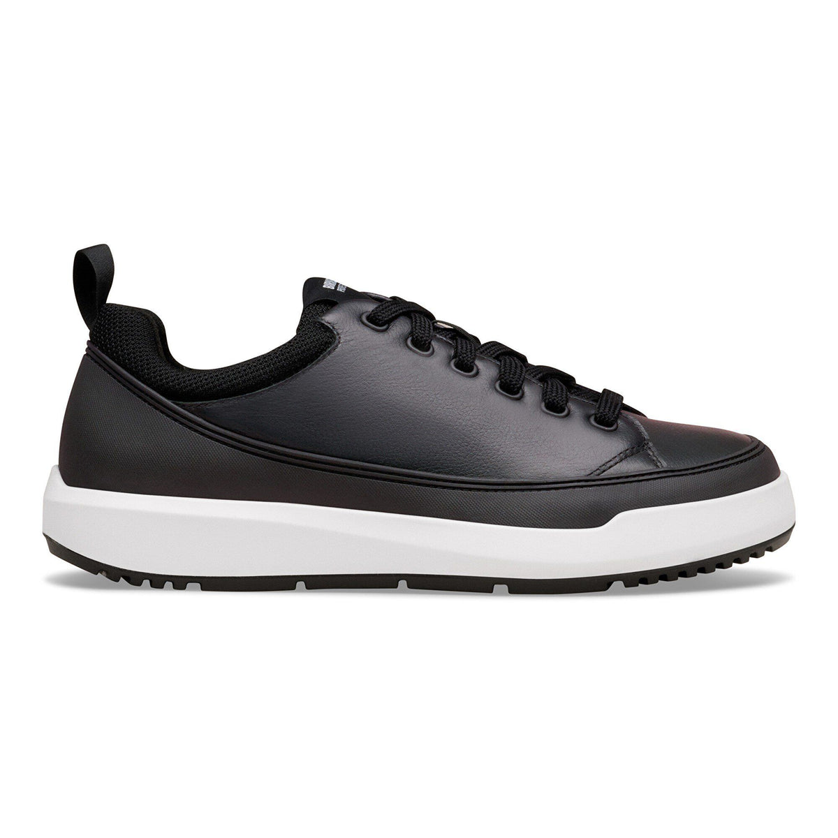 Melbourne PRO Natural Coated Leather in Color Black/White | Birkenstock
