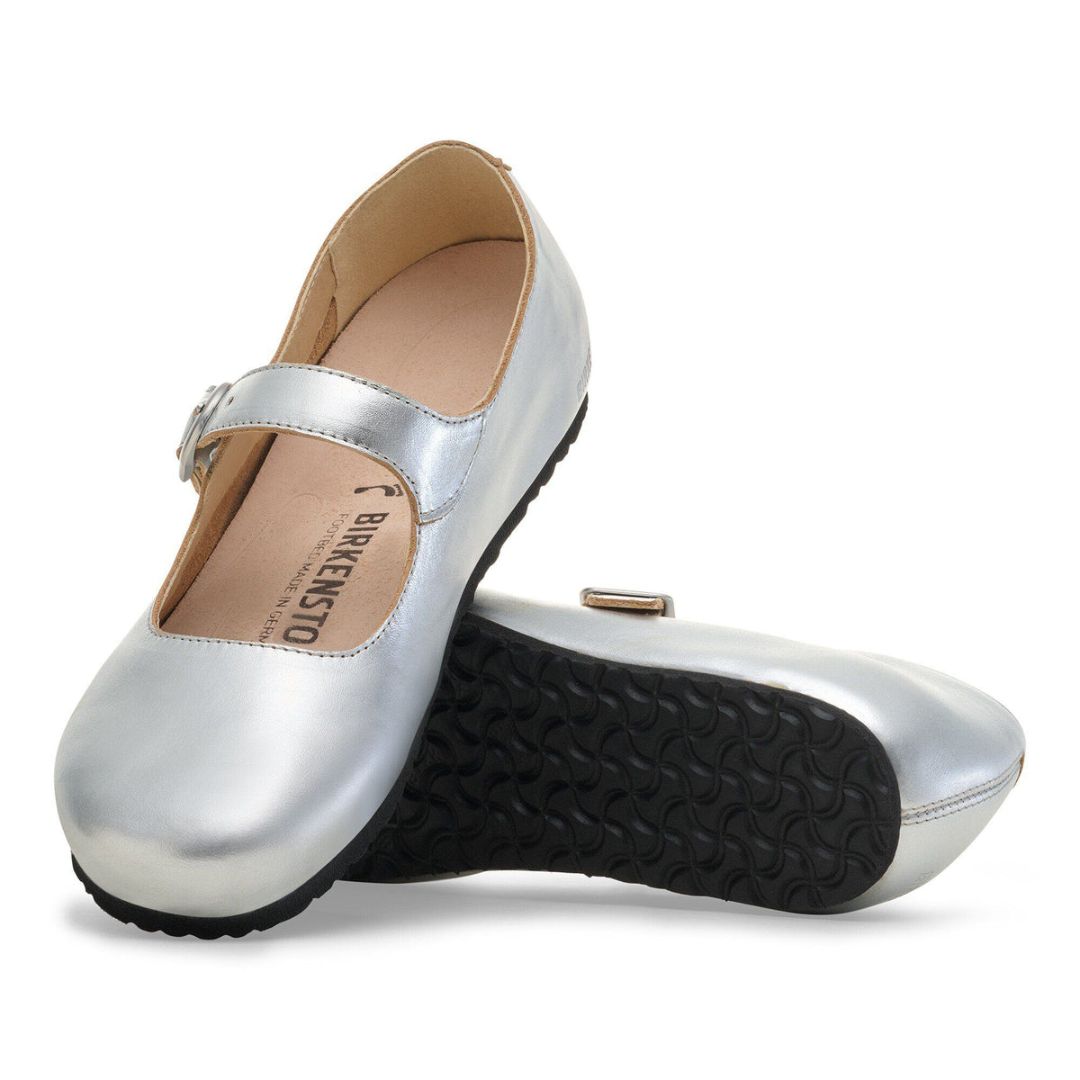 Santa Clarita Leather in Color Silver | Birkenstock