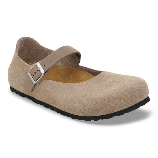 Mantova Suede Leather in Color Taupe | Birkenstock
