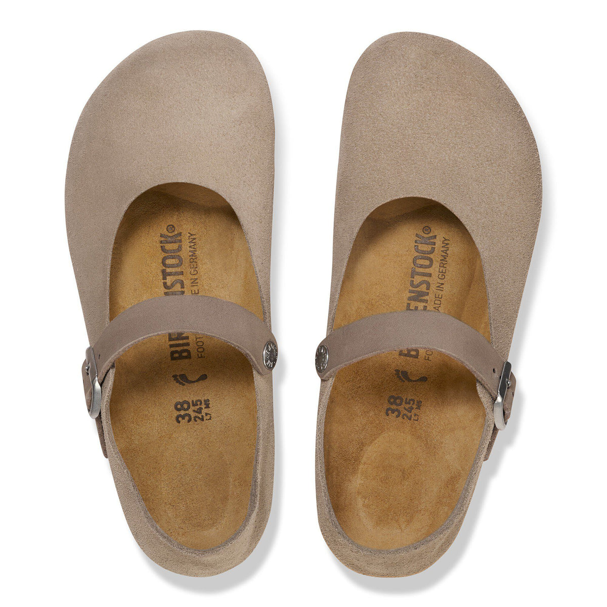 Mantova Suede Leather in Color Taupe | Birkenstock