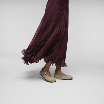 Mantova Suede Leather in Color Taupe | Birkenstock