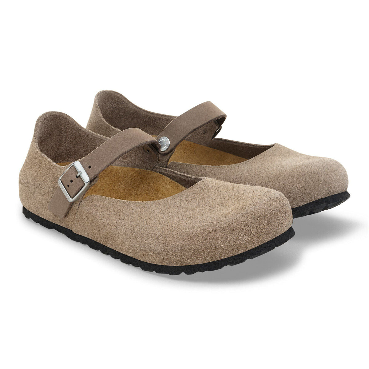 Mantova Suede Leather in Color Taupe | Birkenstock