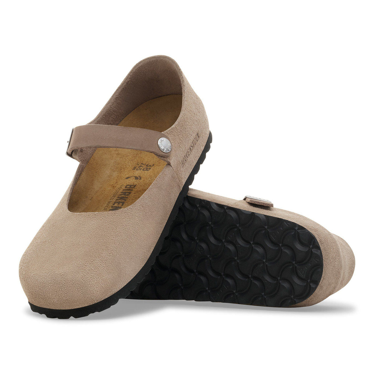 Mantova Suede Leather in Color Taupe | Birkenstock