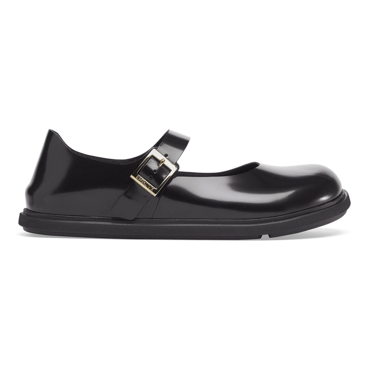 Mantova Droplet Buckle Natural Leather Patent in Color High Shine Black | Birkenstock