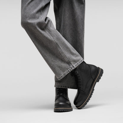 Highwood Lace Mid Women Leather in Color Black | Birkenstock