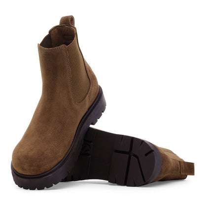 Highwood Slip On Women Suede Leather in Color Dark Tea | Birkenstock