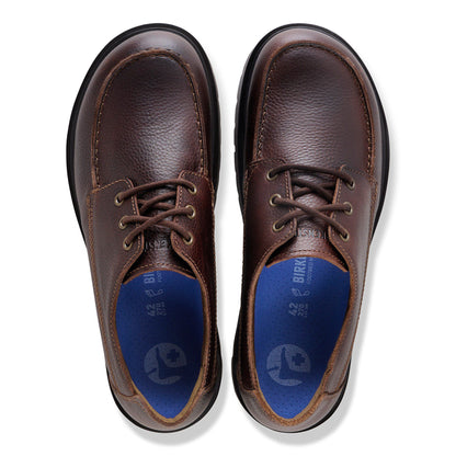 Highwood Moc Lace Leather in Color Chocolate | Birkenstock