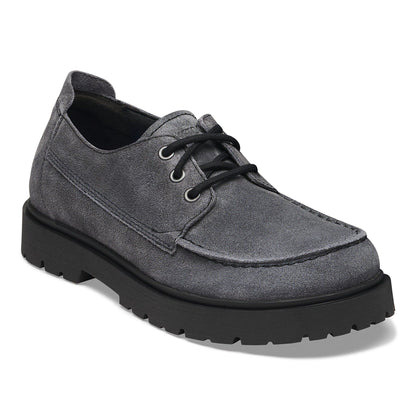 Highwood Moc Lace Suede Leather in Color Charcoal | Birkenstock