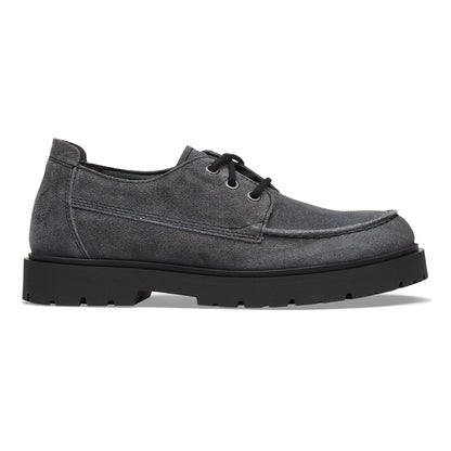 Highwood Moc Lace Suede Leather in Color Charcoal | Birkenstock
