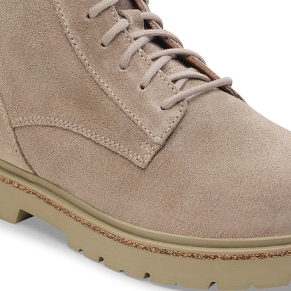 Highwood Lace Mid Women Suede Leather in Color Taupe | Birkenstock
