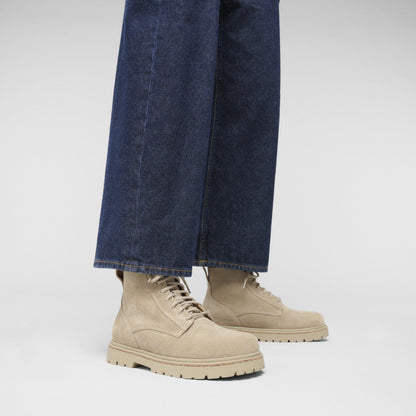 Highwood Lace Mid Women Suede Leather in Color Taupe | Birkenstock