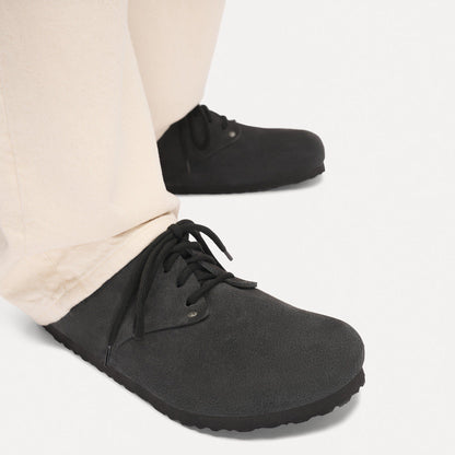 Maine Suede Leather in Color Charcoal | Birkenstock