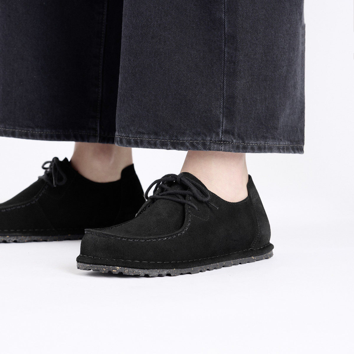 Utti Lace Suede Leather in Color Black | Birkenstock